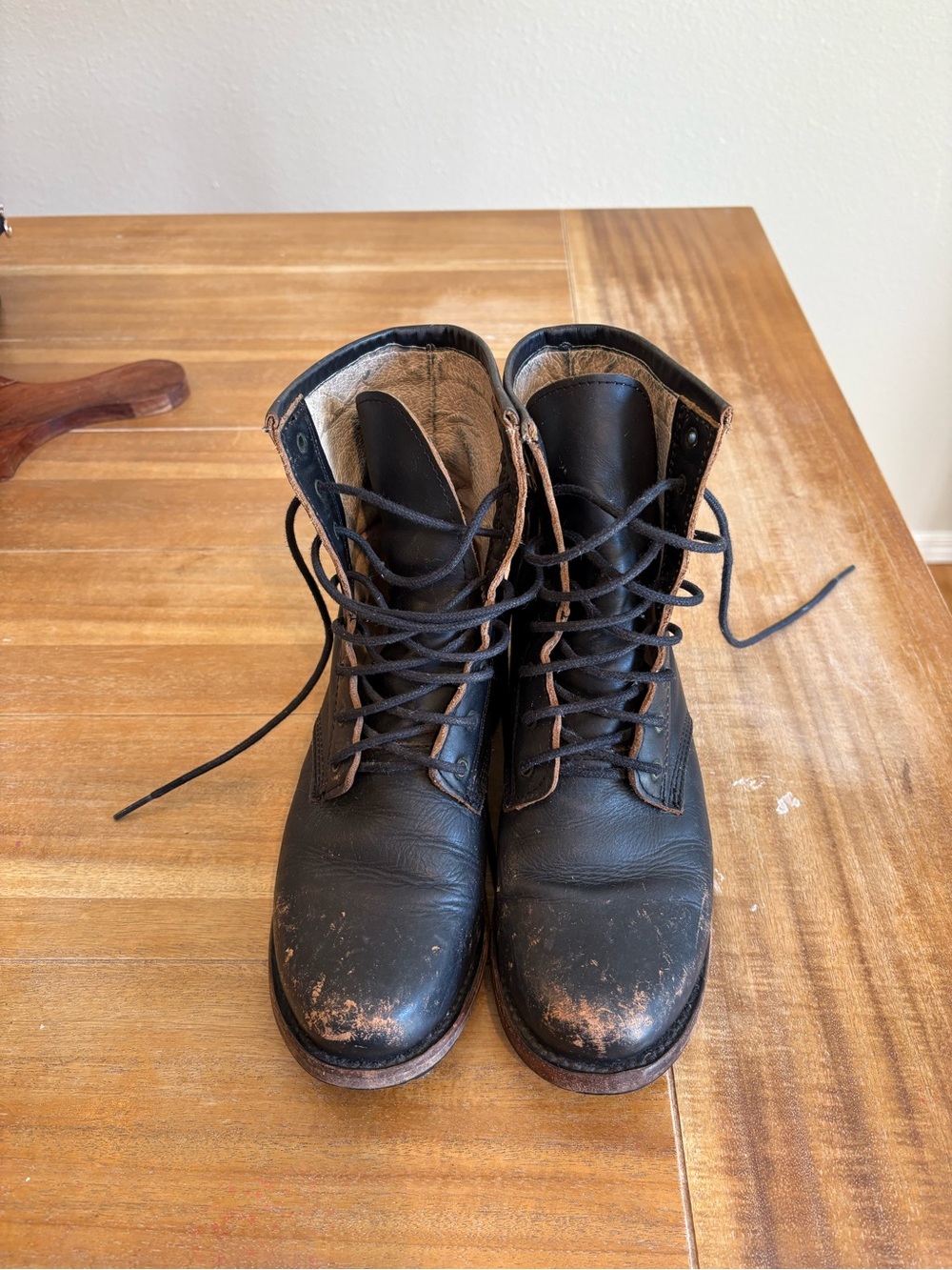 Freebird by Steven Black Combat Boots with Brown Accents